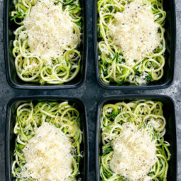 Skinny Zucchini Noodle Alfredo Meal Prep