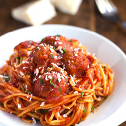 Skinny Spaghetti and Meatballs