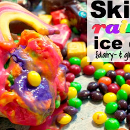 Skittles Rainbow Ice Cream {Dairy-Free and Gluten-Free}