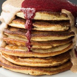 Slim Palate: Pancakes with Almond Butter and Blackberry Sauce