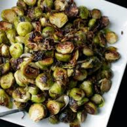 Slivered Brussel Sprouts Roasted with Shallots