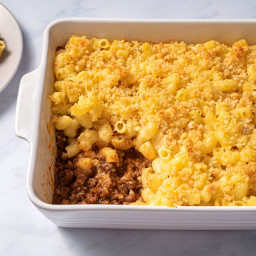 Sloppy Joes and Mac and Cheese Get Together in This Dish
