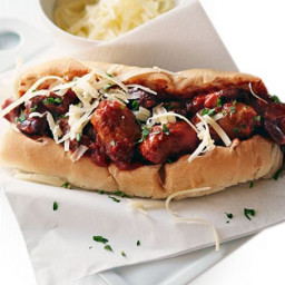 Sloppy sausage chilli cheese dogs