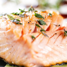 Slow-Baked Salmon with Lemon and Thyme