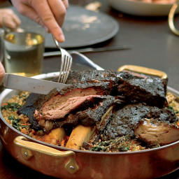 Slow-Braised Short Ribs with Spinach