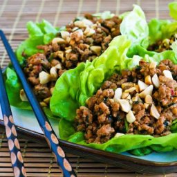 Slow Carb Friendly Asian Lettuce Cups with Spicy Ground Turkey Filling