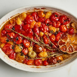 Slow-Cooked Cherry Tomatoes with Coriander and Rosemary