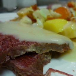Slow Cooked Corned Beef with Horseradish Sauce