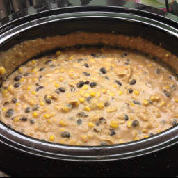 Slow Cooked Creamy Chicken Tortilla Soup