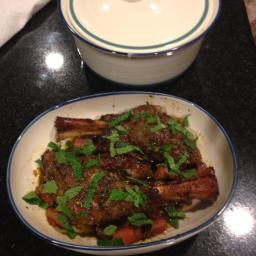 Slow Cooked Fiery Lamb Shanks