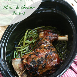 Slow-Cooked Lamb with Mint and Green Beans