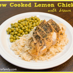Slow Cooked Lemon Chicken with Brown Rice