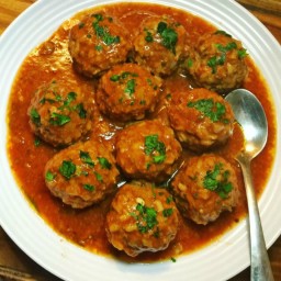 Slow Cooked Porcupine Meatballs