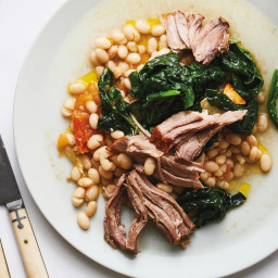 Slow-Cooked Pork Shoulder with Braised White Beans Recipe