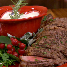 Slow Cooked Roast with Creamy Herb Sauce