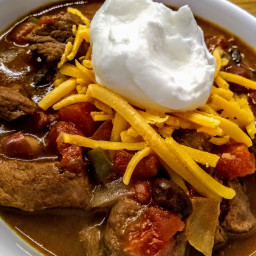 Slow-Cooked Stew Meat Chili