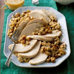 Slow-Cooked Turkey with Herbed Stuffing
