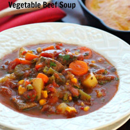 Slow Cooked Vegetable Beef Soup