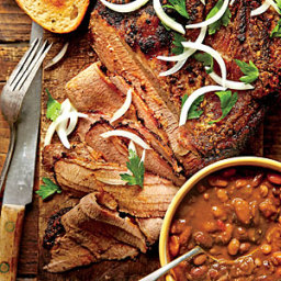 Slow-Cooked Cowboy Brisket and Beans