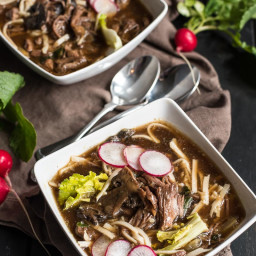 Slow Cooker Asian Beef and Udon Noodle Soup