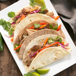 Slow Cooker Asian Pork Tacos with Cabbage Slaw