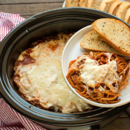 Slow Cooker Baked Spaghetti