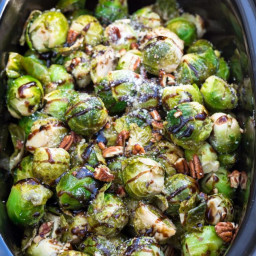 Slow Cooker Balsamic Brussels Sprouts 
