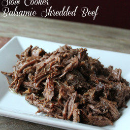 Slow Cooker Balsamic Shredded Beef