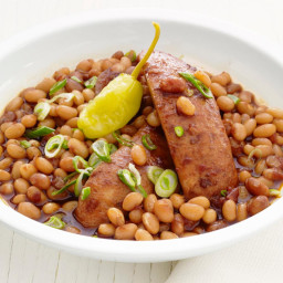 Slow-Cooker Barbecue Beans and Sausage