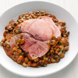 Slow-Cooker Barbecue Ham and Black-Eyed Peas