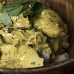 Slow Cooker Basil Chicken And Coconut Curry