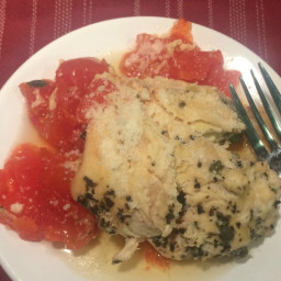 Slow Cooker Basil-Stuffed Chicken with Fresh Tomato Sauce
