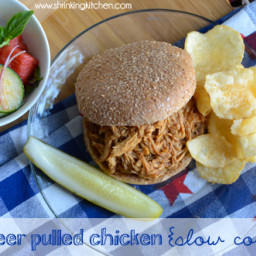 Slow Cooker BBQ Beer Pulled Chicken