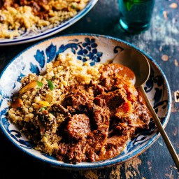 Slow-Cooker Beef and Carrot Tagine with Almond Couscous