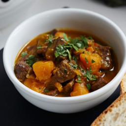 Slow Cooker Beef and Kabocha Squash Stew