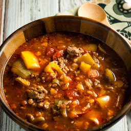 Slow Cooker Beef And Pepper Soup Recipe