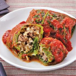 Slow-Cooker Beef and Quinoa Cabbage Rolls