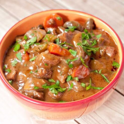 Slow Cooker Beef Stew With Mushrooms