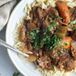 Slow-Cooker Beef Stew with Orzo