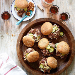 Slow-Cooker Brisket Sandwiches with Quick Pickles