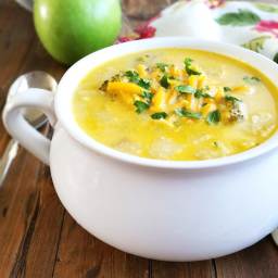 Slow Cooker Broccoli Apple Cheese Soup