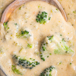 Slow Cooker Broccoli Cheddar Cheese Soup