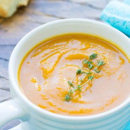 Slow Cooker Butternut Squash and Sweet Potato Soup