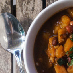 Slow Cooker Butternut Squash, Bean, and Barley Stew