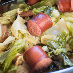 Slow Cooker Cabbage and Kielbasa