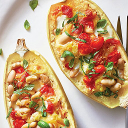 Slow-Cooker Caprese Spaghetti Squash with White Beans