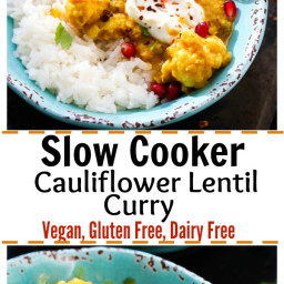 Slow Cooker Cauliflower Lentil Curry