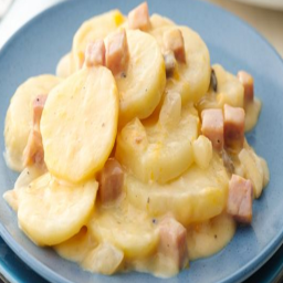 Slow-Cooker Cheesy Potatoes and Ham