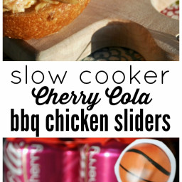 Slow Cooker Cherry Coke Barbecue Chicken Sliders