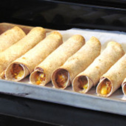 Slow Cooker Chicken and Cheese Taquitos {Freezer Meal}